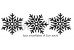 Iron-on transfer, Snowflakes, 3pcs, 4.5cm each